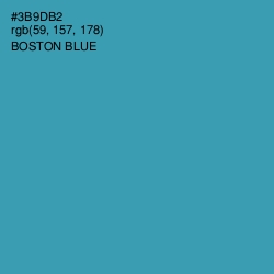 #3B9DB2 - Boston Blue Color Image
